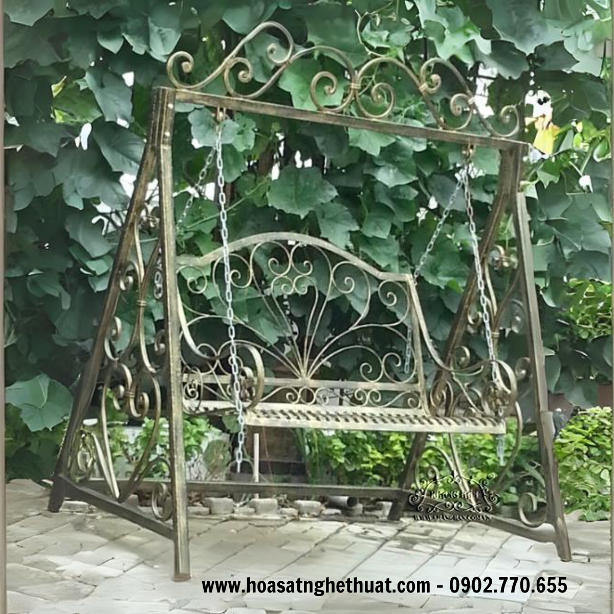 Xích đu sắt nghệt thuật - KH15-XD001 Xích đu sắt nghệt thuật - KH15-XD001