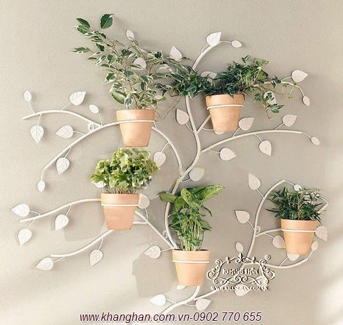 Giá treo hoa bằng sắt ấn tượng nghệ thuật độc đáo KH-H009 Giá treo hoa bằng sắt ấn tượng nghệ thuật độc đáo KH-H009
