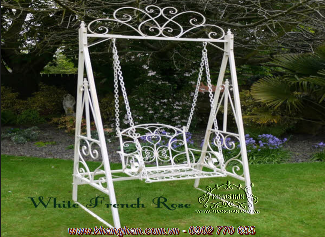 Xích đu sân vườn sắt rèn nghệ thuật Khang Hân KH-XD032 Xích đu sân vườn sắt rèn nghệ thuật Khang Hân KH-XD032
