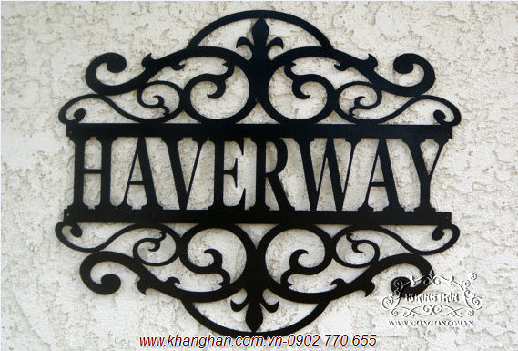 Iron art house number plates KH16-SN004 Iron art house number plates KH16-SN004