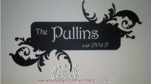 Biển số nhà sắt mỹ thuật KH16-SN006 Biển số nhà sắt mỹ thuật KH16-SN006