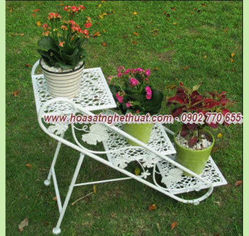 Giá để hoa bằng sắt nghệ thuật KH-H011 Giá để hoa bằng sắt nghệ thuật KH-H011