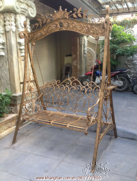 Xích đu sắt mỹ thuật đẹp KH15-XD010 Xích đu sắt mỹ thuật đẹp KH15-XD010