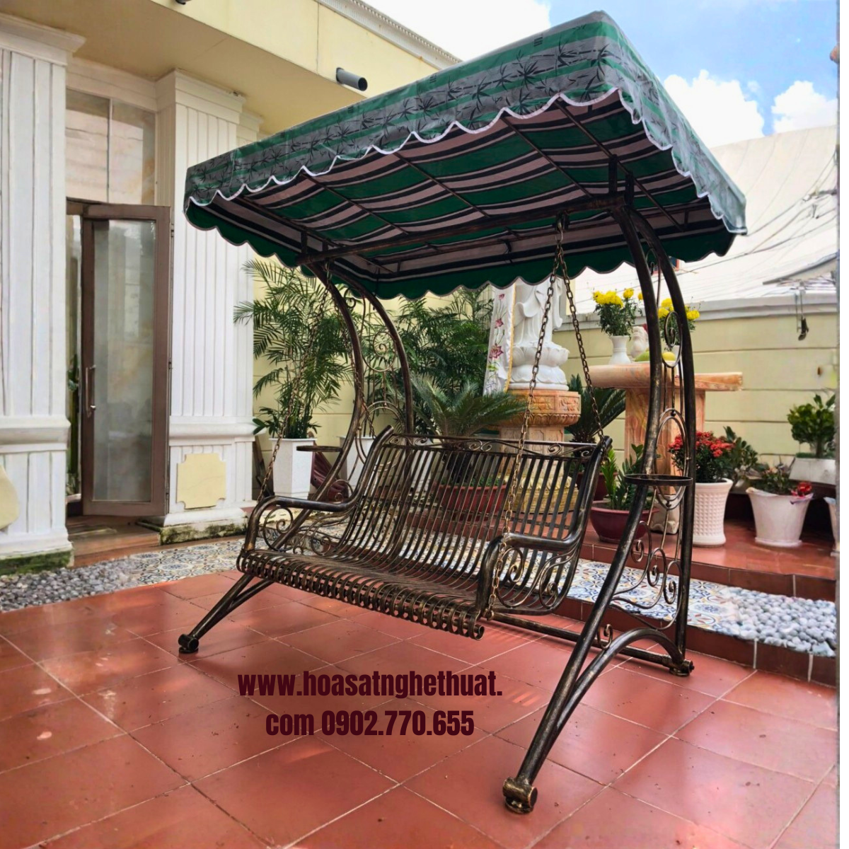 Mẫu số 4 xích đu sắt nghê thuật KH-XD006 Mẫu số 4 xích đu sắt nghê thuật KH-XD006