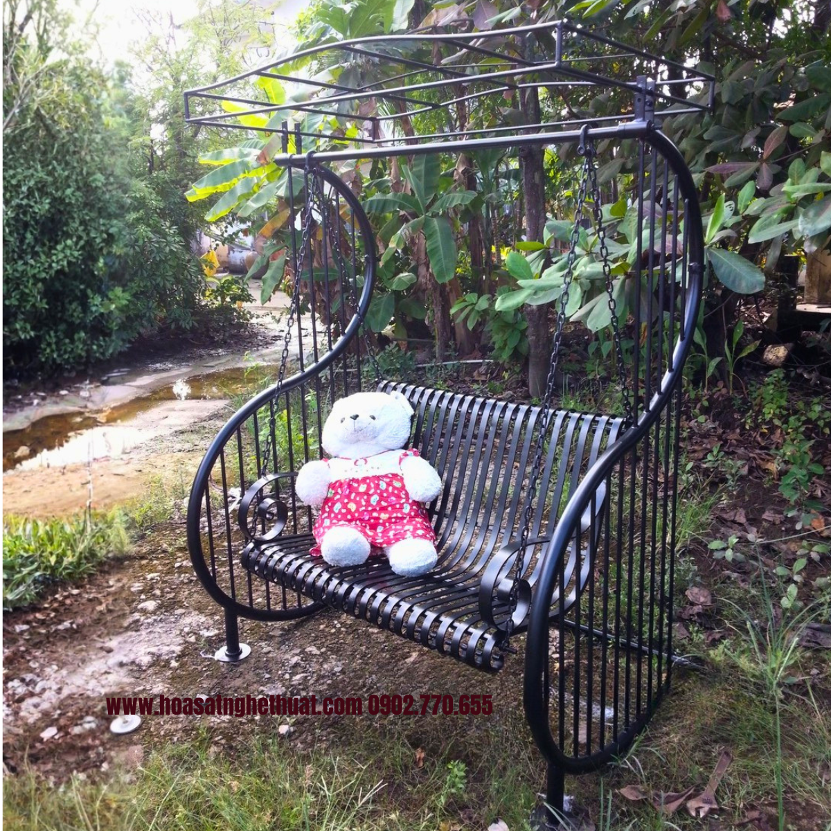 Xích đu sắt rèn nghệ thuật KH14-XD004 Xích đu sắt rèn nghệ thuật KH14-XD004