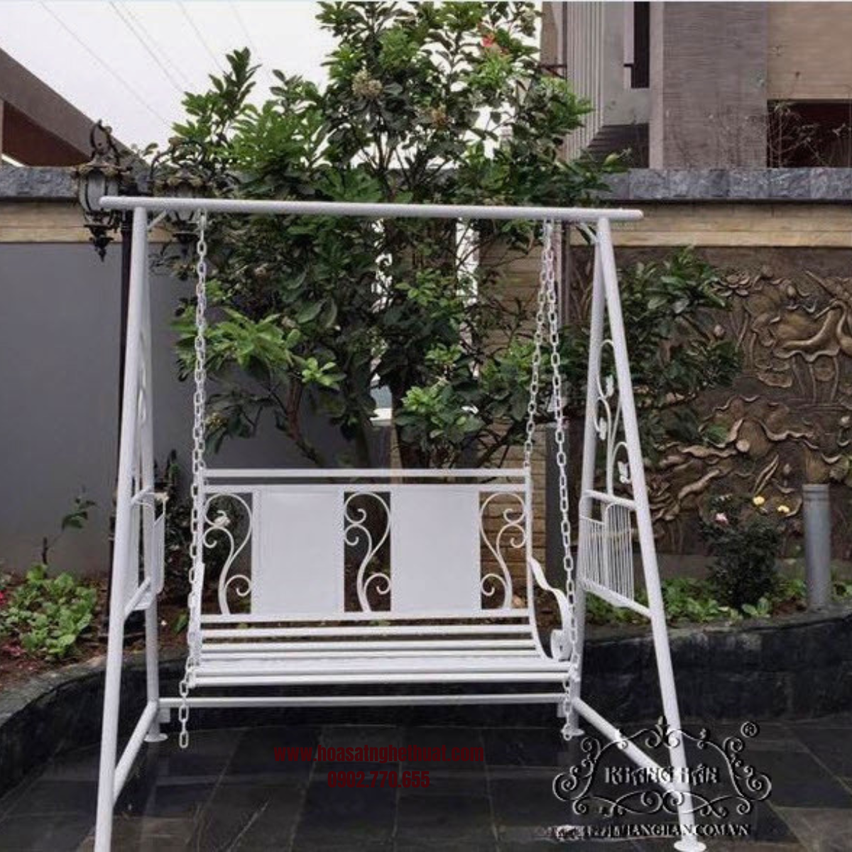 Xích đu sắt mỹ thuật KH16-XD002 Xích đu sắt mỹ thuật KH16-XD002