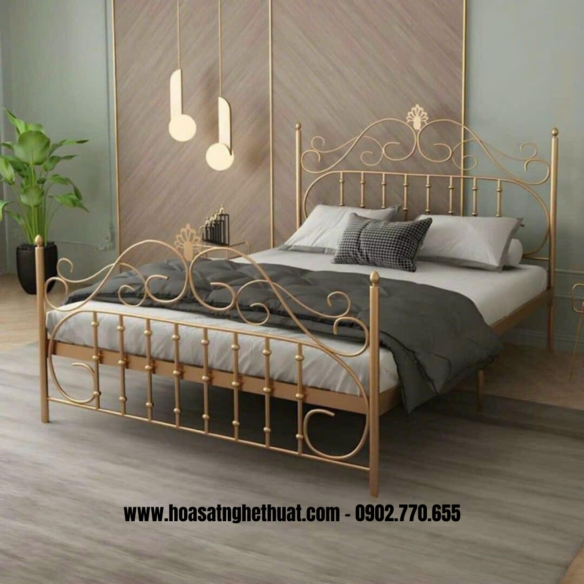 Giường sắt nghệ thuật Giường sắt nghệ thuật