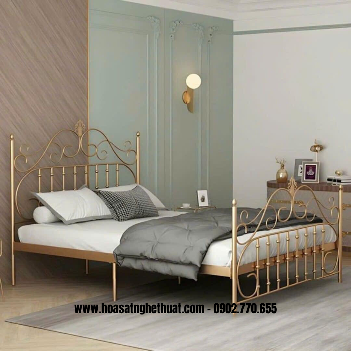 Giường sắt nghệ thuật Giường sắt nghệ thuật