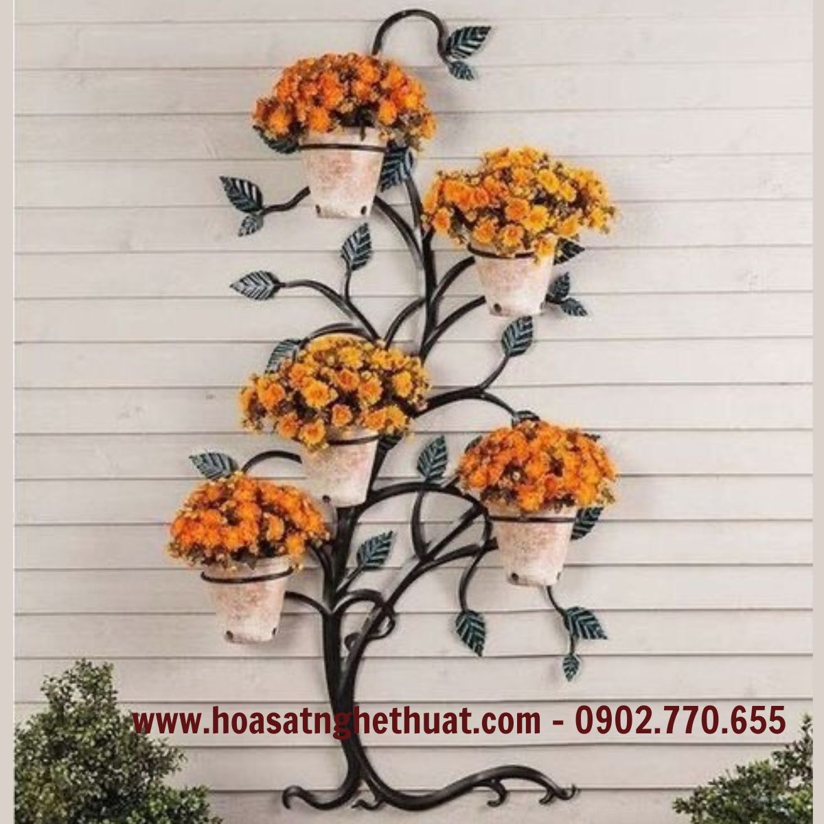 Khung treo hoa sắt nghệ thuật Khung treo hoa sắt nghệ thuật