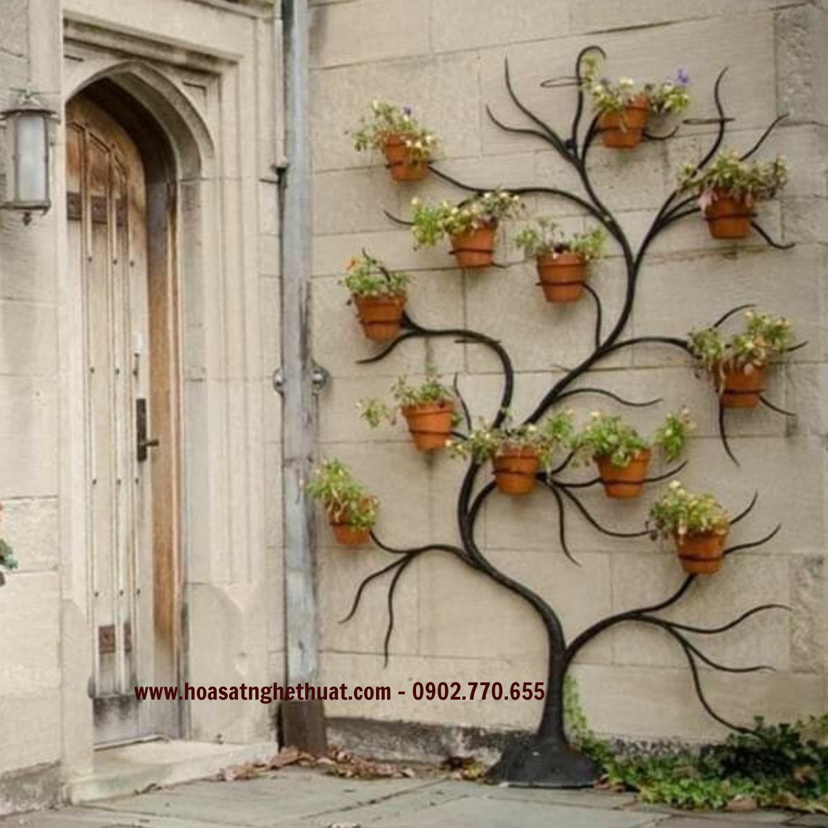 Khung treo hoa sắt nghệ thuật Khung treo hoa sắt nghệ thuật