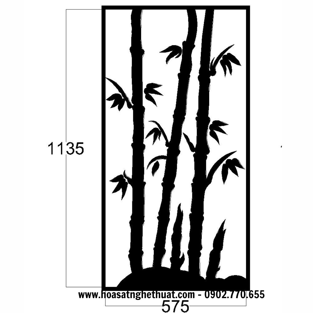 Khung trang trí trúc xinh bằng sắt cắt CNC Khung trang trí trúc xinh bằng sắt cắt CNC