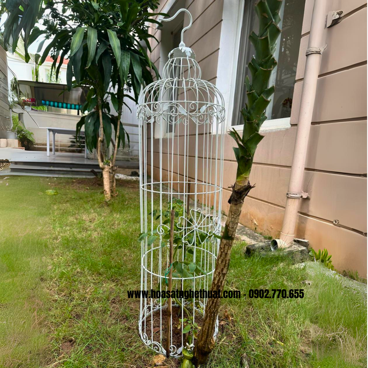 Lồng chim trang trí bằng sắt nghệ thuật Lồng chim trang trí bằng sắt nghệ thuật