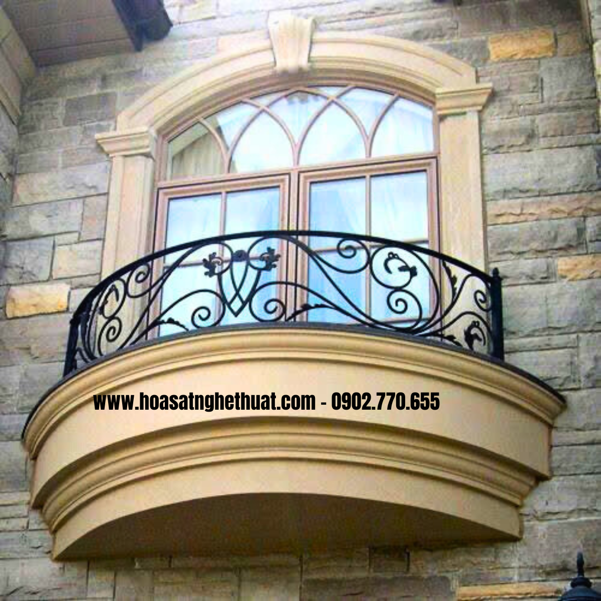 Lan can ban công sắt rèn mỹ thuật KH25-BC03 Lan can ban công sắt rèn mỹ thuật KH25-BC03