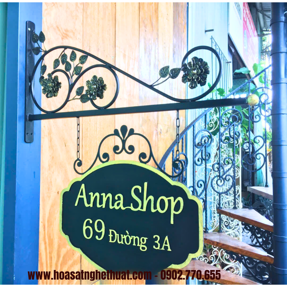 bảng biển số nhà sắt mỹ thuật kh25-bsn02 bảng biển số nhà sắt mỹ thuật kh25-bsn02