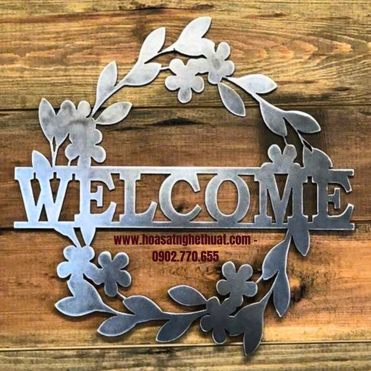Biển chào welcome bằng sắt KH25-BSN06.2 Biển chào welcome bằng sắt KH25-BSN06.2