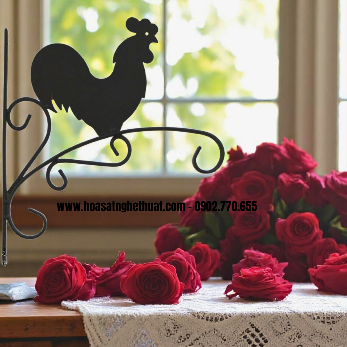 pass treo hoa bằng sắt hình con gà trong bộ 12 con giáp pass treo hoa bằng sắt hình con gà trong bộ 12 con giáp