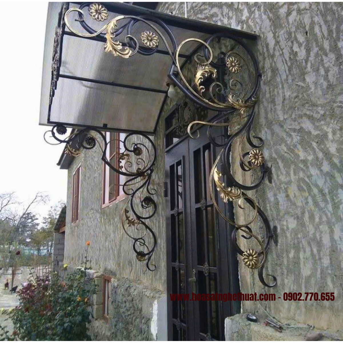 Mái vòm sắt rèn mỹ thuật KH25-MV03 Mái vòm sắt rèn mỹ thuật KH25-MV03