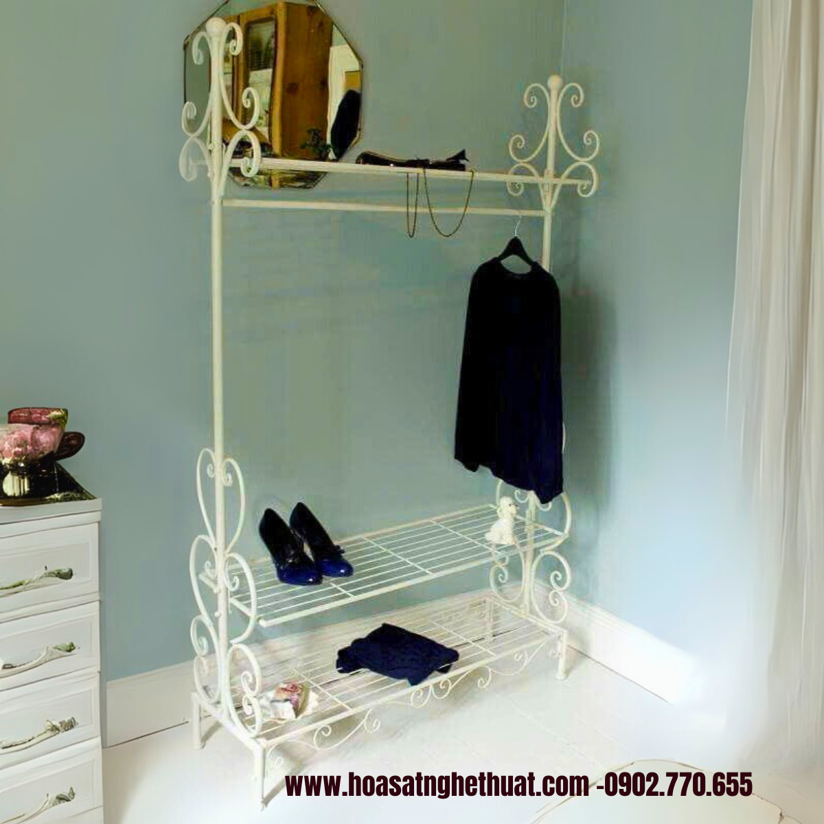 Sào treo quần áo bằng sắt mỹ thuật KH25-ST01 Sào treo quần áo bằng sắt mỹ thuật KH25-ST01