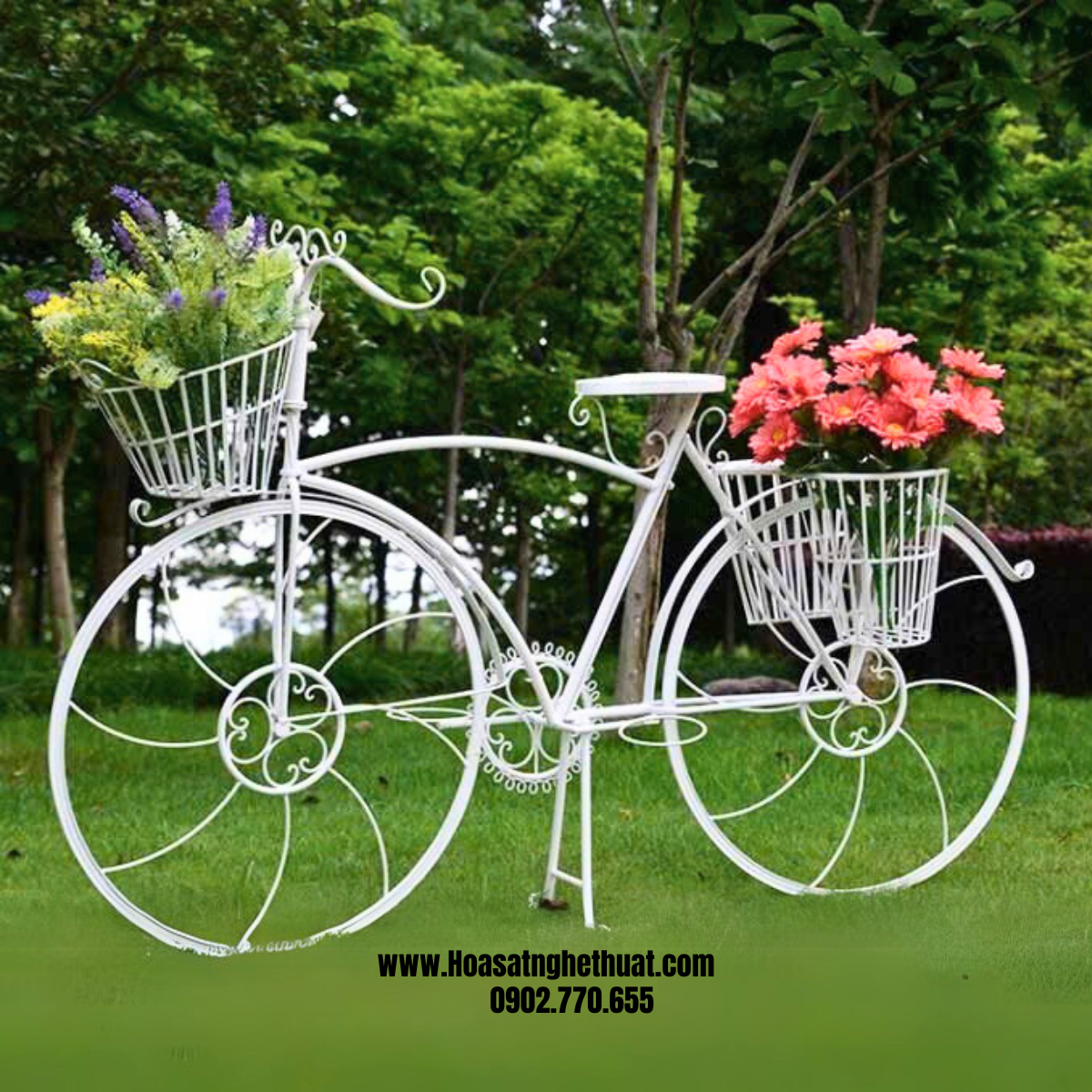 Xe đẹp hoa sắt mỹ thuật trang trí cho lễ hội Xe đẹp hoa sắt mỹ thuật trang trí cho lễ hội