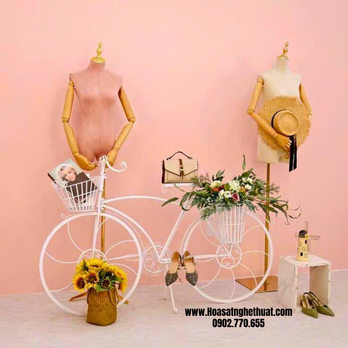 Xe đẹp hoa sắt mỹ thuật trang trí cho lễ hội Xe đẹp hoa sắt mỹ thuật trang trí cho lễ hội