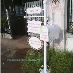 Iron mailboxes charming art, luxury villas, townhouses