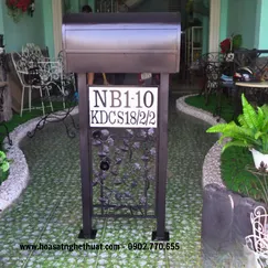 Iron stand letterbox beautiful art, luxury villas