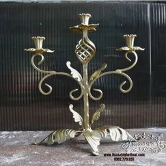 Candlesticks 3 branches iron art elegance