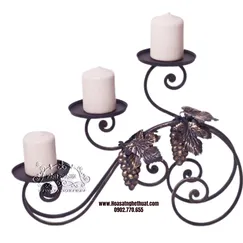 Candlesticks iron art beautiful picture graceful grapes