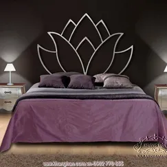 Iron art CNC cutting bed of lotus blossoms