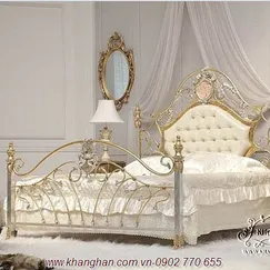 Giường sắt rèn nghệ thuật Khang Hân