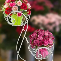 Two floors flower racks iron art Khang Han