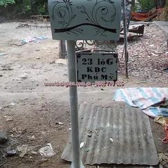 Iron post box art for decorating the beautiful villa