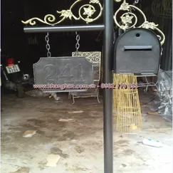 Beautiful art iron mailboxes impressive exterior of your house