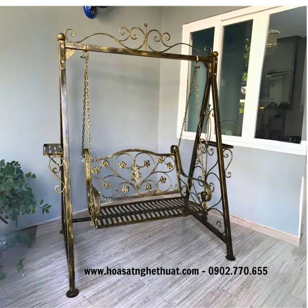 GHẾ XÍCH ĐU BÀNG SẮT UỐN