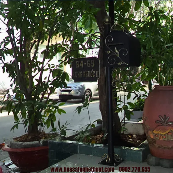 Iron post box art luxury