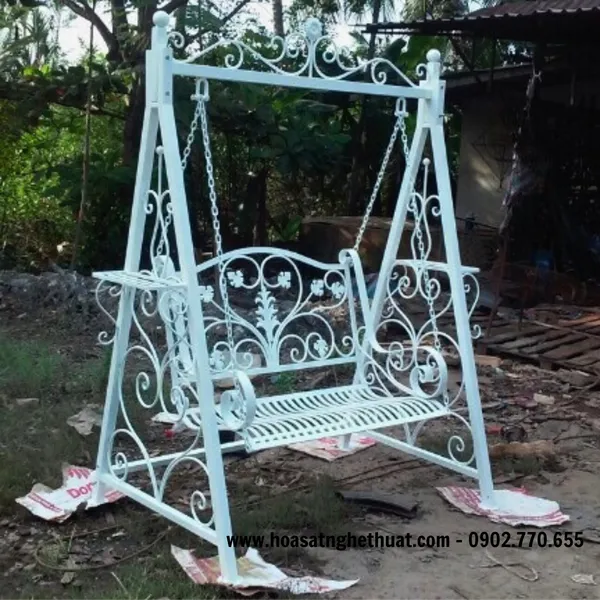GHẾ XÍCH ĐU BÀNG SẮT UỐN
