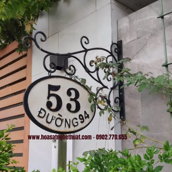 BIỂN SỐ NHÀ GẮN TRỤ