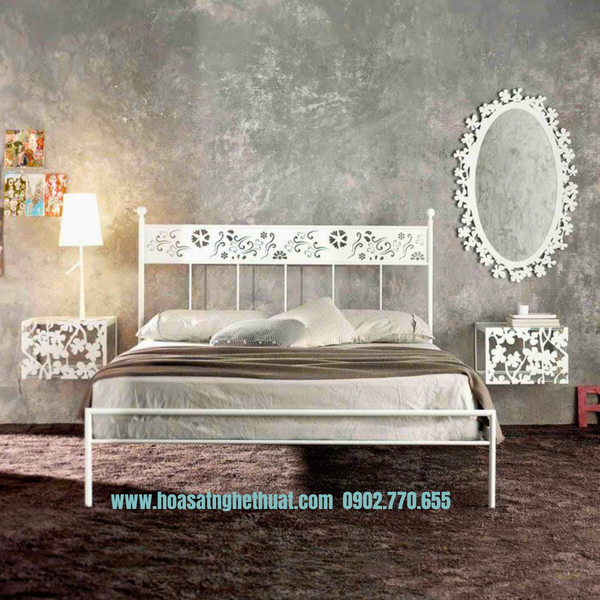Metal beds charming art CNC cutting