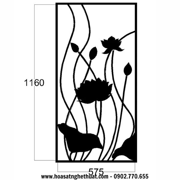 KHUNG TRANG TRÍ HOA SEN