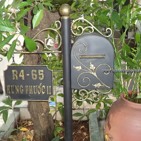 Iron post box art luxury