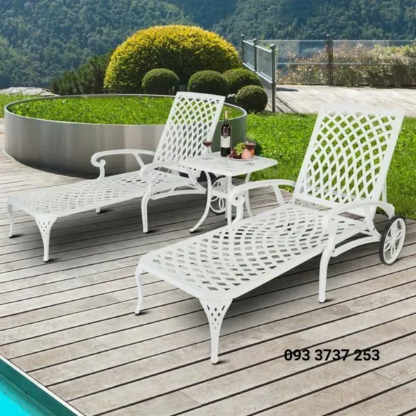 GHẾ HỒ BƠI NHÔM ĐÚC NHẬP KHẨU CAO CẤP