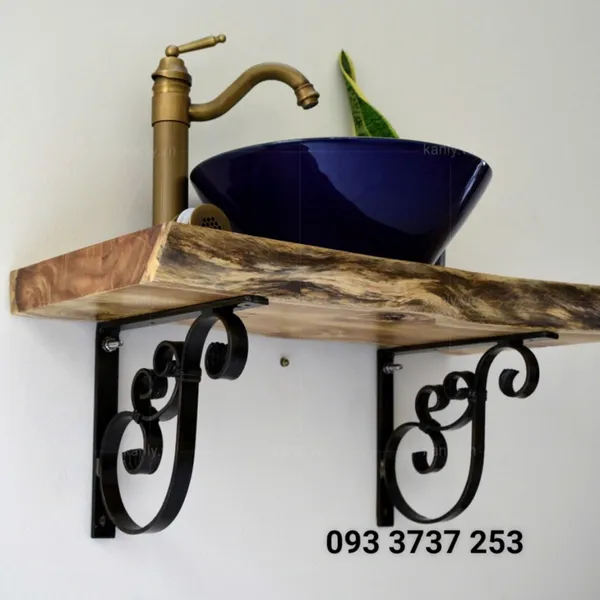 EKE SẮT MỸ THUẬT BẮT LÀM KỆ ĐỂ LAVABO