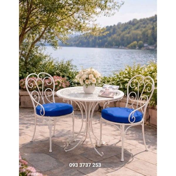 BỘ BÀN TRÒN SẮT MỸ THUẬT SIÊU SIÊU ĐẸP