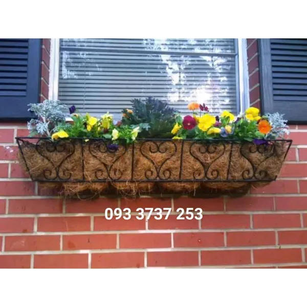 KỆ HOA ỐP TƯỜNG SẮT RÈN MỸ THUẬT