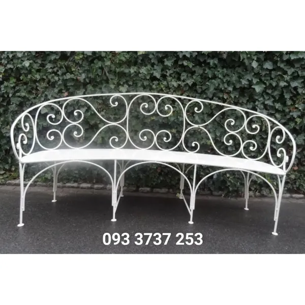 GHẾ BĂNG CÔNG VIÊN SẮT UỐN HOA VĂN ĐẸP