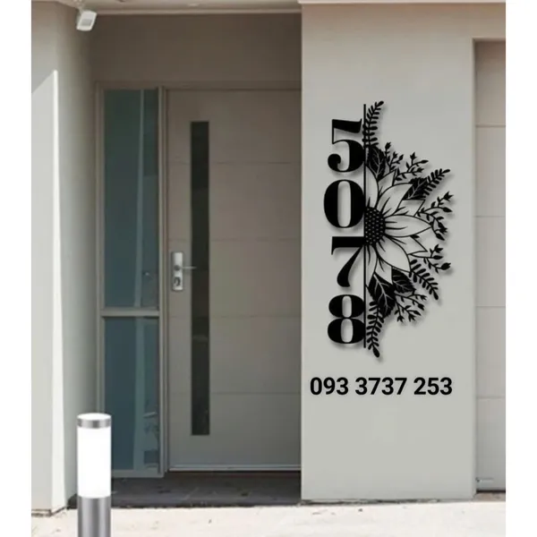 BIỂN SÔ NHÀ HỌA TIẾT HOA HƯỚNG DƯƠNG ĐẸP