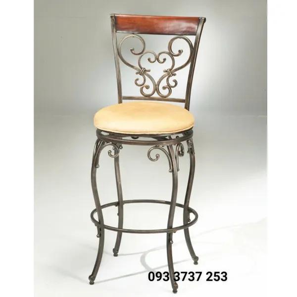 GHẾ BAR SẮT RÈN KIỂU CỔ ĐIỂN