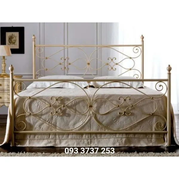 GIƯỜNG SẮT MỸ THUẬT HOA VĂN UỐN DUYÊN DÁNG