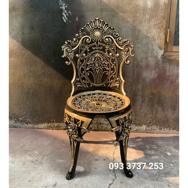 GHẾ NHÔM ĐÚC MÀU GIẢ CỔ SANG TRỌNG