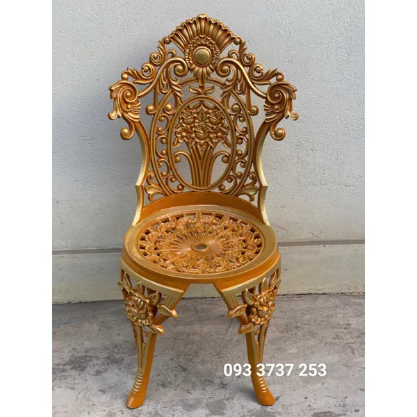 GHẾ NHÔM ĐÚC MÀU CAM ĐẤT SANG TRỌNG